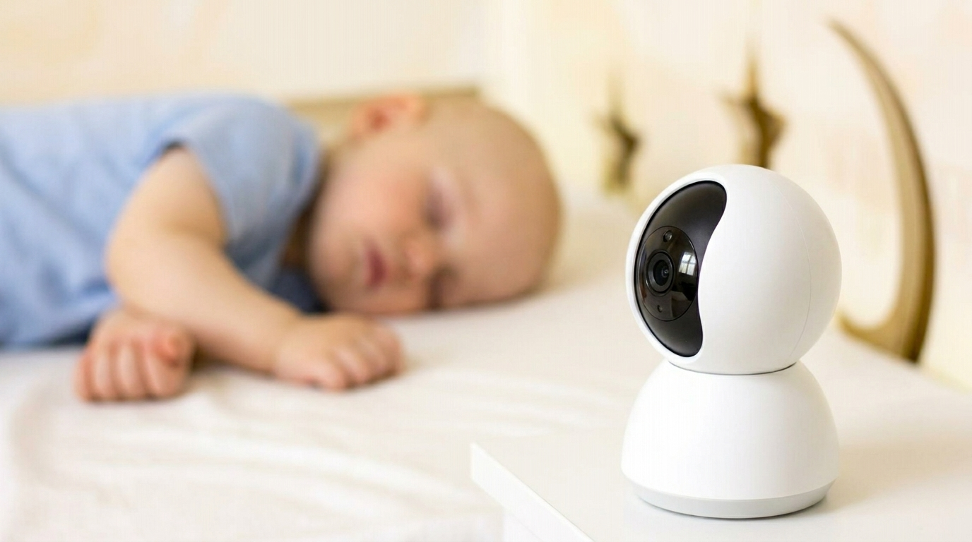 Schlafendes Baby mit Babyphone-Kamera – Babyphone Kaufberatung